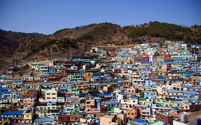 釜山の街並み